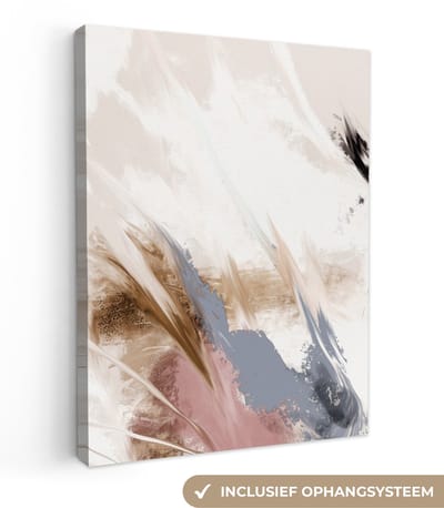 Canvas schilderij 30x40 cm - Wanddecoratie Kunst - Verf - Kleuren - Patroon - Muurdecoratie woonkamer - Slaapkamer decoratie - Kamer accessoires - Schilderijen op canvas