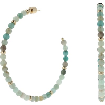 OTAZU Marble Hoops Green, White Maat: OS | Oorbellen Outlet | Dames | Groen