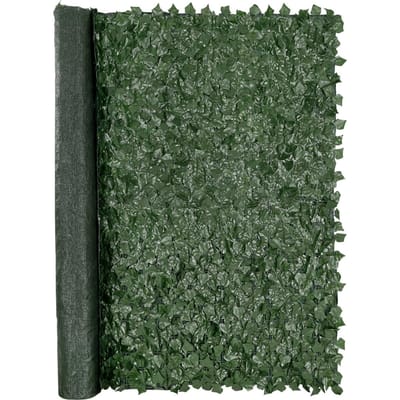 Clôture d'intimité en lierre, Écran mural artificiel vert 1830 x 2440 mm, Clôture de verdure en lierre avec support en tissu maille et joint renforcé, Haies artificielles en vigne