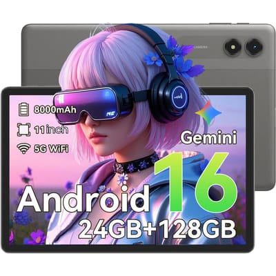 VekfulPC T50 Android 16 Gemini Ai 2.0 11 inch tabletset met 24 GB RAM en 128 GB ROM (2TB TF) 90 Hz-scherm, 8000 mAh-batterij, 5G wifi