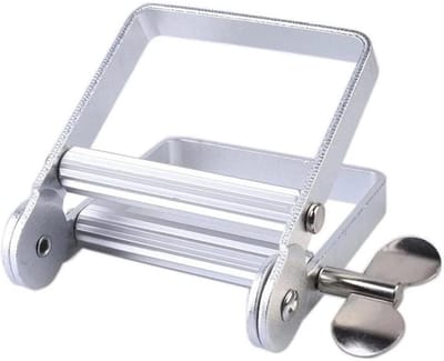 EXCITAT Knijper - Metalen knijper - Duurzaam - Geschikt voor tandpasta, verf, zalf - Zilver