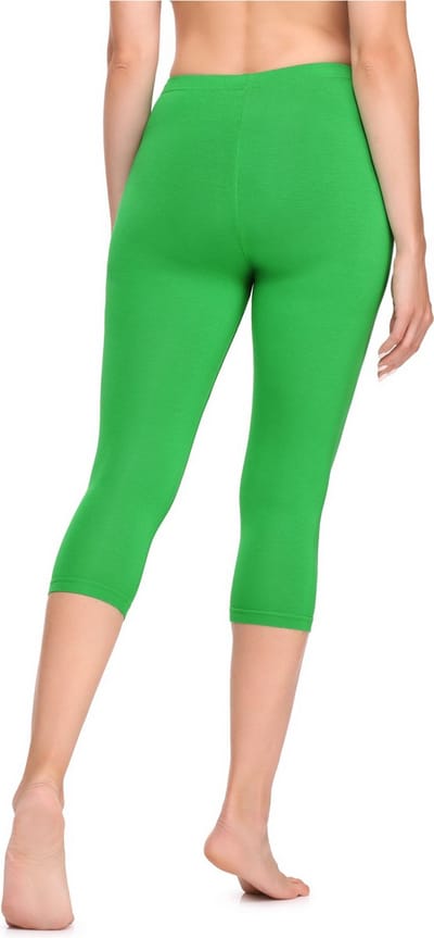 Ladeheid LA-LA40-202-LE Dames 3/4 Leggings - Sport - Vrijetijdsbroek - Capri - Viscose - Sporbroek - Yogabroek - Groen - 38