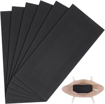 6 Stuks Plastic Basisvormer voor Handtassen, 29 x 13 cm Stabilizer voor Handtas, Portemonnee en Rugzak, Zwart Rectangular Inlegvel voor Versteviging en Ondersteuning