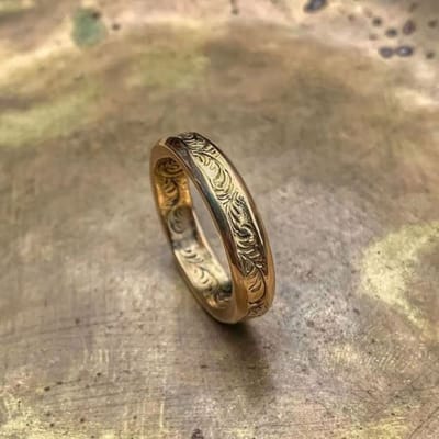 Nouvelle Bague de Couple Rétro Faite à la Main Bague de Fiançailles Hommes et Femmes Mode Bague Herbe Tang Accessoires de Bijoux 8