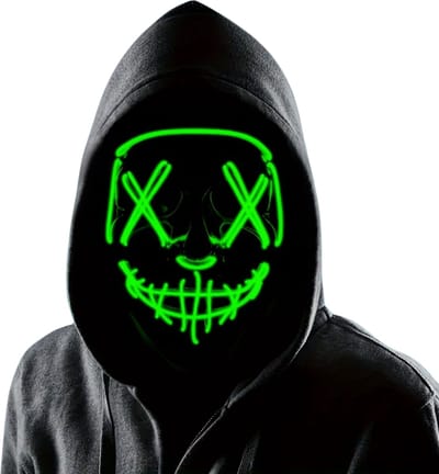 Nivard Halloween Masker - Volwassenen - Enge Maskers - Horror Masker - Led Masker - Toxic Groen