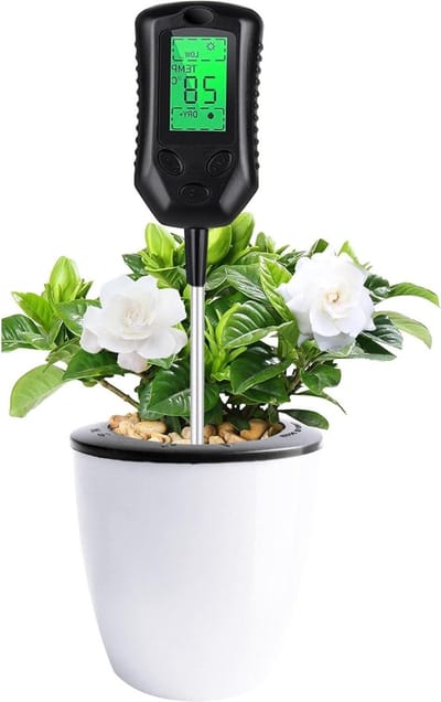 Bodemtest Vochtmeter - PH Monitor Watermeter - Planten Gezondheid Meten - 4-in-1 Analyse - 3099 x 65 x 5 cm
