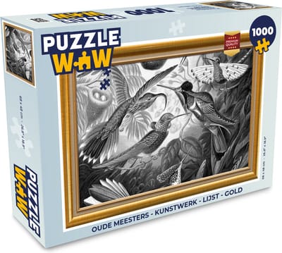 Puzzel Oude meesters - Kunstwerk - Lijst - Gold - Legpuzzel - Puzzel 1000 stukjes volwassenen