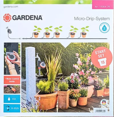 GARDENA Micro-Drip-System Startset 13004-26 – Automatische Besproeiing voor 15 Potten – Met Besproeiingscomputer