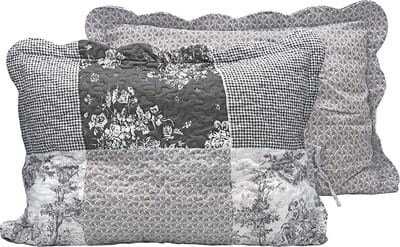 Lavandoux - Kussensloop - Toile de Jouy - 60x70 - Grijs - Set van 2