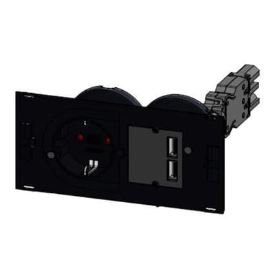 BACHMANN DUE Set 1xDUE CEE7/7+USB