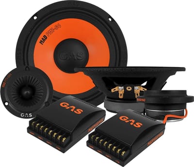 Gas Audio Power Gas Mad Level 1 Component Kit 6.5 voor Auto Geluidssystemen en Hoogwaardige Geluidskwaliteit