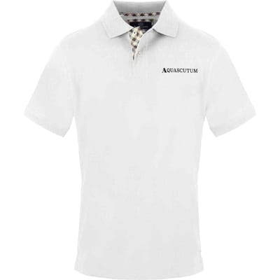 Aquascutum Poloshirt met kraag en logo op de borst voor heren (Wit)