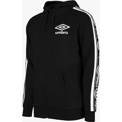 Umbro Lange Mouw Zip Up Zwart Heren Getaped Hoodie Track Jacket 65506U FL3