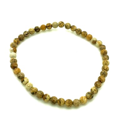 Landschap Jaspis edelstenen armband 4 mm maat 18