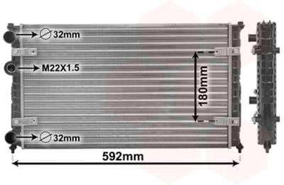 Van Wezel - RADIATOR VOOR SEAT AROSA 1997-2000 6K0121253K