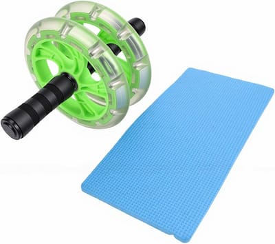 Buikspierwiel - Ab roller Trainingswiel - Krachtige Core Training - Dubbele Wiel Stabiliteit - 24.5 x 20 x 10.5 cm