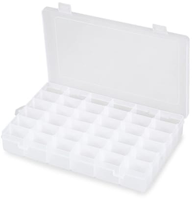 36 Grids Clear Plastic Sieraden Organizer Box Clear Opslag Bead Organizer Transparante Container Compartiment Doos Verwijderbare Verstelbare Verdelers Sieraden Oorbellen Oorstekers Ring Ketting
