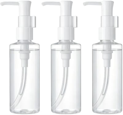 Dailygoods- Pompfles Leeg Navulbaar 150ml - 3 Stuks - Transparant