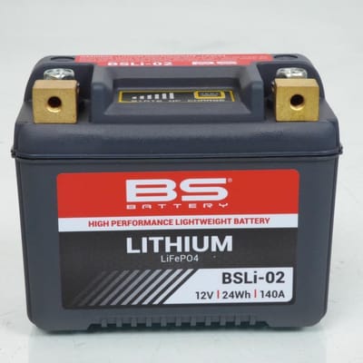 Batterie Lithium BS Battery pour Scooter Aprilia 50 Sr Www Nescaper 1997 à 1999 BSLi-02 / LIB5L / HJB5L-FP / YB5L-B / 12V 24Wh Neuf