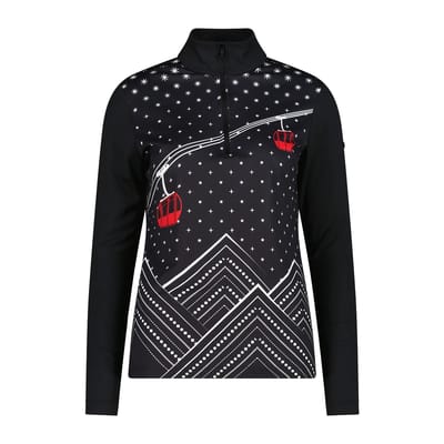 Cmp 35l0496 Sweatshirt Met Halve Rits Zwart XS Vrouw