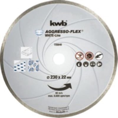 kwb 725840 Diamanten doorslijpschijf Diameter 230 mm Boordiameter 22 mm 1 stuk(s)