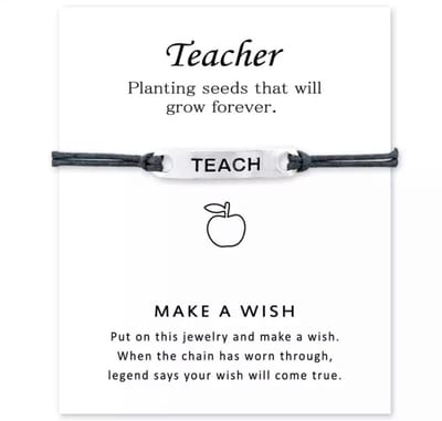 Akyol - Armband teachers - Armband - Gift - Cadeau - cadeau voor juf - afscheidscadeau leraar - kerst cadeau voor lerares - juffendag cadeau