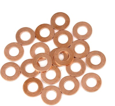 Dailygoods- Sluitring Hoogwaardige Koper - Afdichting Ring - Set van 20 Stuks - 8 x 16 x 1,5 mm - Duurzaam - Geschikt voor Voertuigen/Boten - Afdichtring