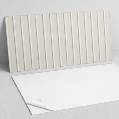 Coloray Wandpanelen Zelfklevend - Verticale textuurstrepen PVC Wandpaneel - 100 cm x 50 cm - Beige Wandbekleding Zelfklevend - 1 stuk - Texturen Wandpanelen Zelfklevend - Keuken Wandpanelen - Wandpanelen Badkamer