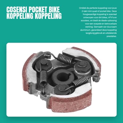 Dailygoods- Motorfietskoppeling Aluminium - Koppeling 2-takt 47/49 cc - Koppelingsplaat met 3 veren - Geschikt voor ATV/Dirt bike - Duurzaam en betrouwbaar - Afmetingen 7,5 x 1,7 cm
