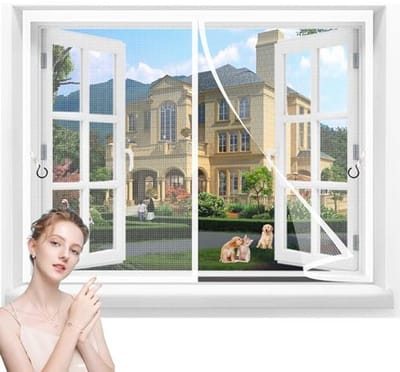 Magnetisch Vliegengaas Raam Automatisch - Zelfklevend zonder Boren - Perfect voor Kinderen en Huisdieren