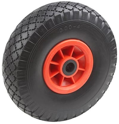 Pechbestendig Steekwagenwiel Ø 260 mm - Massief Rubber en PVC Velg - 100 kg Draagkracht
