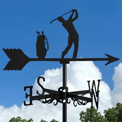 Metalen Windspinner met Dierenmotief - Smeedijzeren Tuin Decoratie voor Buiten - Ornament voor Daktuinen & Binnenplaatsen-Golf-Belle‘s product-Belle's product