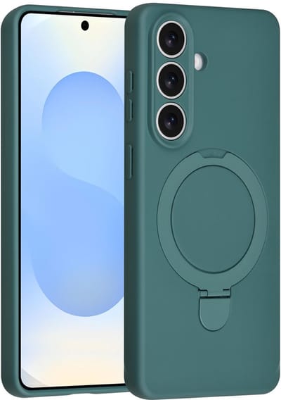 TUNIQ telefoonhoesje voor Samsung Galaxy S26 Plus - met ringhouder - Donker Groen