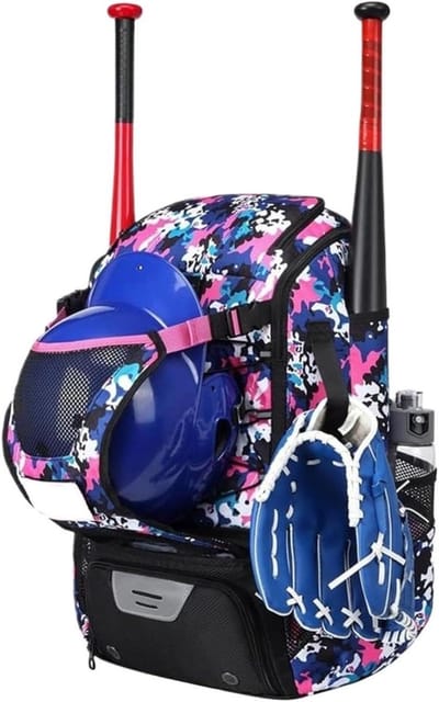 Sportrugzak - Sporttas - Sportuitrusting Dragen - Met Helmopslag - 54 cm - Camouflage Roze