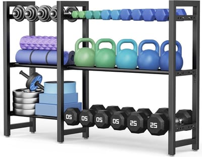 Verstelbare Drie-Laags Dumbbell Stand van 50 Inch voor Efficiënte Gewichtenopslag en Organisatie