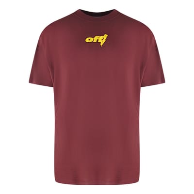 Gebroken wit Thunder stabiel oversized bordeaux T-shirt