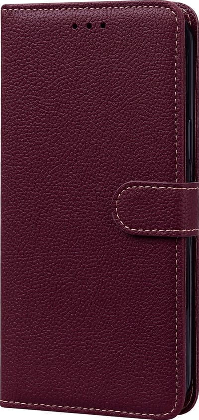 Hoesje geschikt voor iPhone 13 - Bookcase - Koord - Pasjeshouder - Portemonnee - Camerabescherming - Kunstleer - Bordeaux Rood