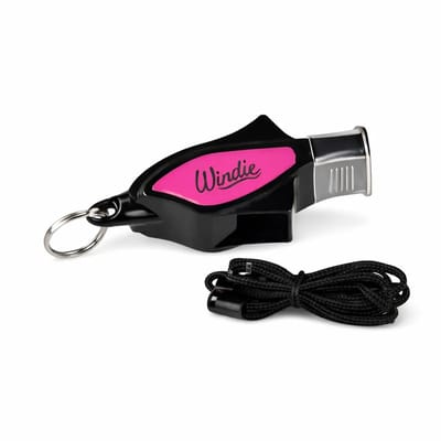 Windie Pro Zeilfluit - 120 dB Pea-less Veiligheidsfluit met Nekkoord - Wedstrijd & Offshore - Roze