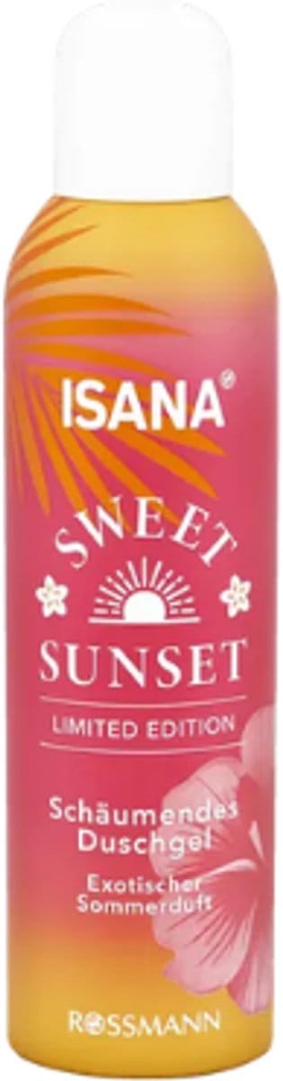Doucheschuim Sweet Sunset - Isana | 1x 200ml - Met Kokosolie & Exotisch zomerse geur | Douchegel - Limited Edition 2026