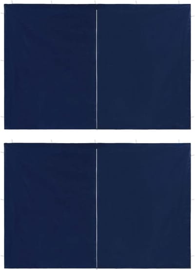 Tentwanden - Zijwanden - Feesttent - Met ritssluiting - 2 stuks - Blauw