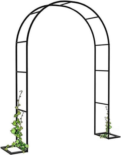 Tuin roos boog - Metalen frame pergola - Klimplanten ondersteunen - Weerbestendig materiaal - 180 x 220 cm - Zwart