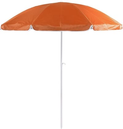Pparasol - strand en tuin - verstelbaar - oranje - nylon - 200 cm - UV bescherming