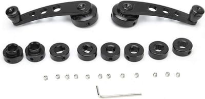 3 Inch Diaper Crank Grip Wrapper - Universele Zwarte CNC Aluminium Raamhandgreep voor Auto's, Geschikt voor Chevy en Andere Voertuigen