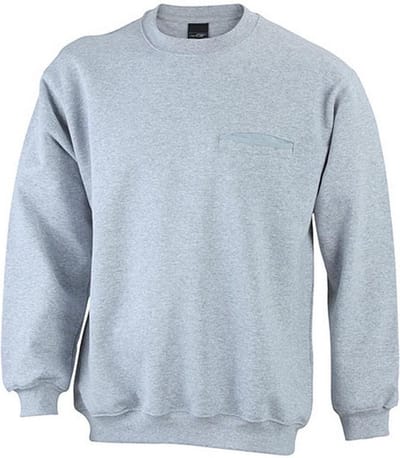 James and Nicholson Heren Ronde Zak Sweatshirt (Grijze Heide)