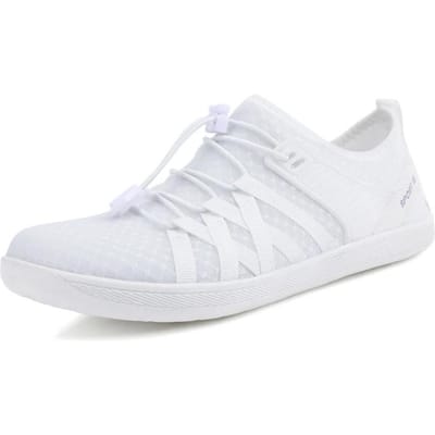 Nieuwe Minimalistische Schoenen voor Heren Brede Teen Barefoot Casual Sneakers Dames Mesh Ademende Unisex Sneakers Lichtgewicht Wandelschoenen 36 white