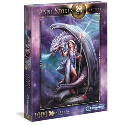 Clementoni - Puzzel - 1000 Stukjes - Dragon Mage (Anne Stokes) - Puzzel Voor Volwassenen