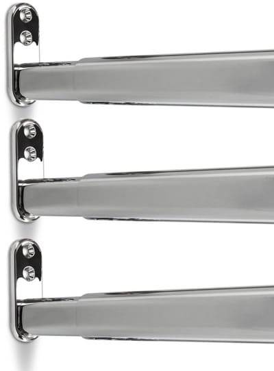 3 x Kaststang 600-900 mm, uitschuifbaar, chroom, ovaal