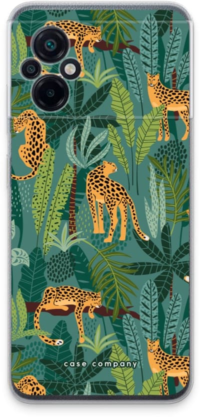 Case Company® - Hoesje geschikt voor Xiaomi Poco M5 hoesje - Luipaard 2 - Soft Cover Telefoonhoesje - Bescherming aan alle Kanten en Schermrand