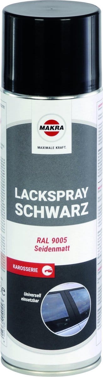 Makra Zwart Zijdemat - lakspray - lak