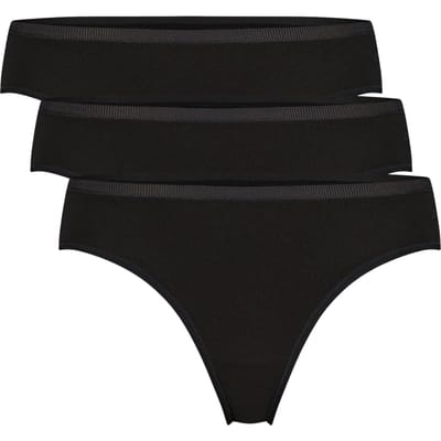 Comfortabel & Zijdezacht Bamboo Basics Strings Lola (3-pack) - Zwart - S
